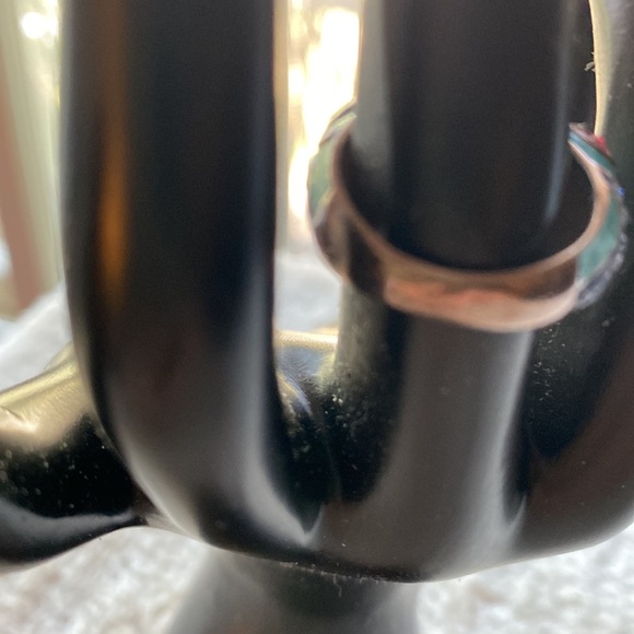 A Groovy Kinda Ring! With rhinestones & crystals SIZE 6 Looks new in turquoise - Picture 4 of 8